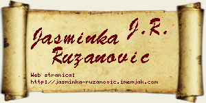 Jasminka Ružanović vizit kartica